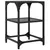 Produktbild 6 för Soffbord med svart glasskiva 2 st 30x30x45 cm stål