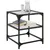 Produktbild 3 för Soffbord med transparent glasskiva 2 st 40x40x45 cm stål
