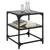 Produktbild 3 för Soffbord med svart glasskiva 40x40x45 cm stål