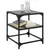 Produktbild 3 för Soffbord med svart glasskiva 2 st 40x40x45 cm stål