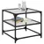 Produktbild 3 för Soffbord med transparent glasskiva 2 st 50x50x45 cm stål