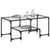 Produktbild 3 för Soffbord med transparent glasskiva 98,5x50x45 cm stål