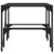 Produktbild 5 för Soffbord med transparent glasskiva 98,5x50x45 cm stål