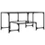 Produktbild 6 för Soffbord med transparent glasskiva 98,5x50x45 cm stål