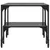 Produktbild 5 för Soffbord med svart glasskiva 98,5x50x45 cm stål