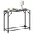 Produktbild 3 för Konsolbord med svart glasskiva 98x35x81 cm stål
