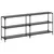 Produktbild 2 för Konsolbord med svart glasskiva 194,5x30x81 cm stål