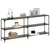 Produktbild 3 för Konsolbord med svart glasskiva 194,5x30x81 cm stål