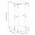 Produktbild 9 för Sidobord med transparent glasskiva 40x30x61,5 cm stål