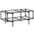Produktbild 2 för Soffbord med transparent glasskiva 98,5x50x45 cm stål