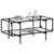 Produktbild 3 för Soffbord med transparent glasskiva 98,5x50x45 cm stål