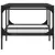 Produktbild 5 för Soffbord med transparent glasskiva 98,5x50x45 cm stål