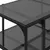 Produktbild 8 för Soffbord med svart glasskiva 98,5x50x45 cm stål