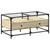 Produktbild 2 för Soffbord med glasskiva sonoma-ek 98,5x50x45 cm stål