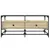 Produktbild 4 för Soffbord med glasskiva sonoma-ek 98,5x50x45 cm stål