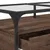 Produktbild 8 för Soffbord med glasskiva brun ek 98,5x50x45 cm stål
