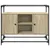 Produktbild 4 för Skänk med glasskiva sonoma-ek 98x35x81 cm konstruerat trä