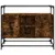 Produktbild 4 för Skänk med glasskiva rökfärgad ek 98x35x81 cm konstruerat trä