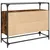 Produktbild 6 för Skänk med glasskiva rökfärgad ek 98x35x81 cm konstruerat trä