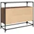 Produktbild 6 för Skänk med glasskiva brun ek 98x35x81 cm konstruerat trä