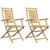 Produktbild 2 för Hopfällbara trädgårdsstolar 2 st 53x66x99 cm bambu