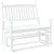 Produktbild 2 för Gungbänk vit 118x70x104,5 cm massivt poppelträ