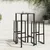 Produktbild 3 för Barbord svart 50x50x110 cm pulverlackerat stål