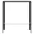 Produktbild 4 för Barbord svart 100x50x110 cm pulverlackerat stål