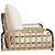 Produktbild 6 för Hammock med dynor 105x58x38 cm konstrotting och stål