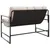Produktbild 7 för Trädgårdsbänk med dyna taupe 113 cm stål