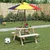 Produktbild 3 för Picknickbord med parasollhål för 4 barn massivt granträ