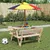 Produktbild 3 för Picknickbord med parasollhål för 4 barn massivt granträ