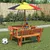 Produktbild 3 för Picknickbord med parasollhål för 4 barn massivt granträ