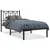 Produktbild 2 för Sängram med huvudgavel metall svart 75x190 cm