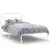 Produktbild 2 för Sängram med huvudgavel metall vit 107x203 cm