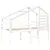 Produktbild 3 för Tak till barnsäng vit 198x87x113 cm massiv furu