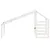 Produktbild 4 för Tak till barnsäng vit 198x87x113 cm massiv furu