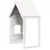 Produktbild 6 för Tak till barnsäng vit 60x89x134,5 cm massiv furu