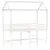Produktbild 3 för Tak till barnsäng vit 207x95,5x159 cm massiv furu
