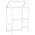 Produktbild 6 för Tak till barnsäng vit 98x70x176,5 cm massiv furu