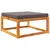 Produktbild 2 för Fotpall för trädgården 65x65x29 cm massivt akaciaträ