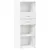 Produktbild 2 för Högskåp vit 45x42,5x124 cm konstruerat trä
