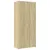 Produktbild 6 för Förvaringsskåp sonoma ek 80x42,5x225 cm konstruerat trä
