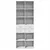 Produktbild 4 för Högskåp vit 70x42,5x185 cm konstruerat trä