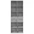 Produktbild 4 för Högskåp betonggrå 70x42,5x185 cm konstruerat trä