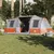 Produktbild 4 för Campingtält tunnel 4 personer grå och orange vattentätt