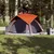 Produktbild 4 för Campingtält 4 personer grå och orange vattentätt