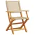 Produktbild 3 för Matgrupp för trädgården 5 delar beige konstrotting/massivt trä