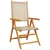 Produktbild 3 för Matgrupp för trädgården 7 delar beige konstrotting/massivt trä