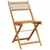 Produktbild 3 för Matgrupp för trädgården 5 delar beige konstrotting/massivt trä